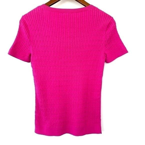 Talbots baby cable knit sweater, scoop neckline & short sleeves, ๐ฏ cotton - Picture 5 of 8